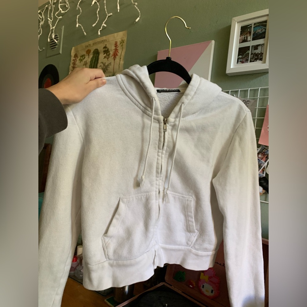 White brandy Melville zip up